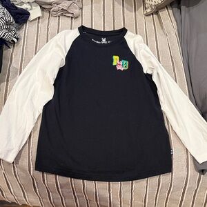 Black and White Boys SZ L PSYCHO BUNNY long sleeve shirt